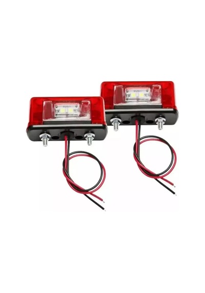 Ahmet Otomotiv 2 Adet Ledli Plaka Lambası Universal 12v-24v Takım Sağ Sol