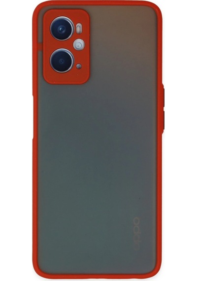 Gld-spt- Newface Oppo A96 Kılıf Montreal Silikon Kapak - Kırmızı