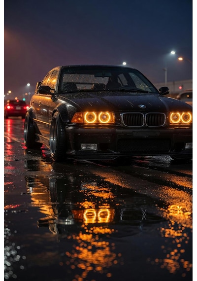 Bmw E36 Led Angel Halka Seti Amber Turuncu Far İçi Halka Takımı Premium Görünüm