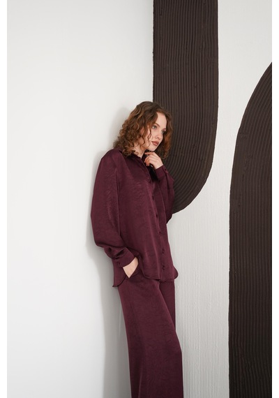 Verymoda Uzun Kollu Gömlek F2101 MÜRDÜM