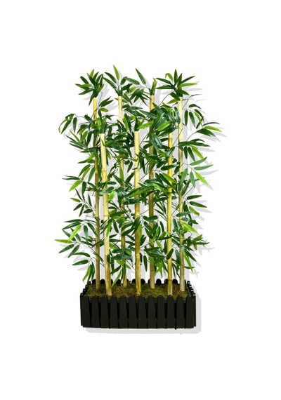 Cihan Çiçekçilik Bambu Seperatör 7 Adet Bambu Yoğun Yaprak 120 Cm 54x20x120 Yeşil