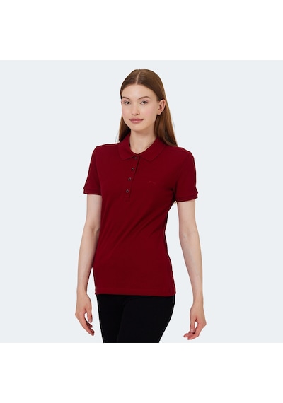 Slazenger VERA I Kadın Polo Yaka Bordo Tişört