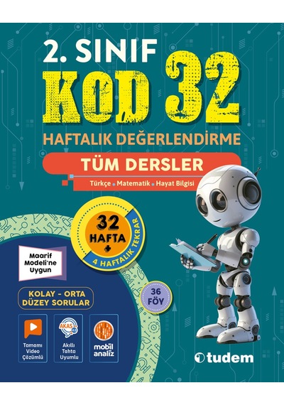 Tudem 2. Sınıf Kod 32 Tüm Dersler Haftalık Değerlendirme