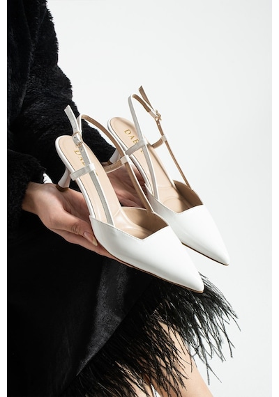 Dabab Shoes Lıya Kadın Beyaz 6 Cm İnce Topuklu Bilekten Bantlı Arkası Açık Tokalı Sivri Burun Rugan Ayakkabı Dabab Shoes Lıya Kadın Beyaz 6 Cm İnce Topuklu Bilekten Bantlı Arkası Açık Tokalı Sivri Burun Rugan Ayakkabı
