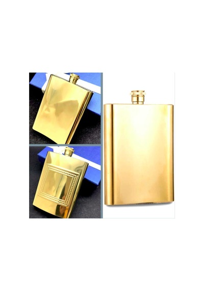Omeniv 250ml Gold Matara Termos İçki Votka Viski Şarap Şişesi