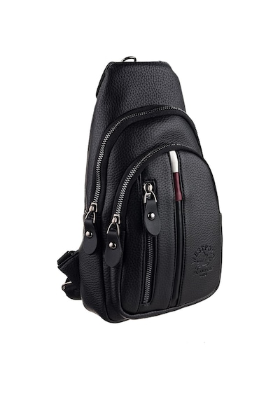 Westpolo Vegan Deri Unisex Çapraz Göğüs Ve Omuz Çantası Body Bag - 7006 Siyah