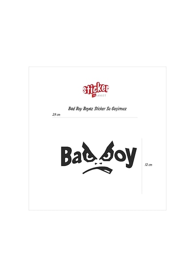 Badboy Beyaz Sticker