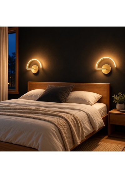 Oliva Şarjlı Modern Led Duvar Apliği Günışığı Taşınabilir Usb Gold