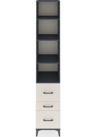 Hyperion Dolap 4 Raflı 3 Çekmeceli 44x44x243 Antrasit-aytaşı Antrasit