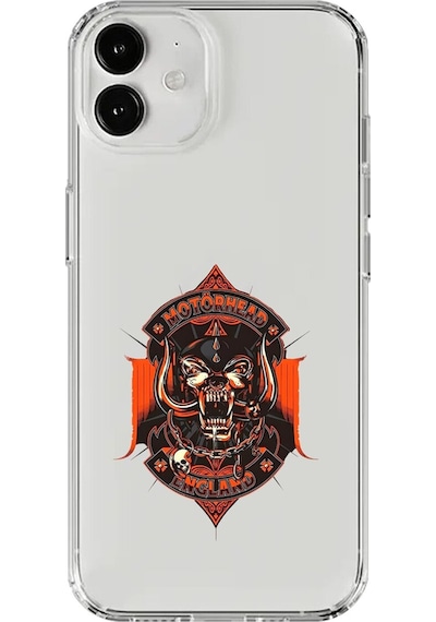 Apple Uyumlu iPhone 12 Şeffaf Kılıf Motörhead Tasarımlı