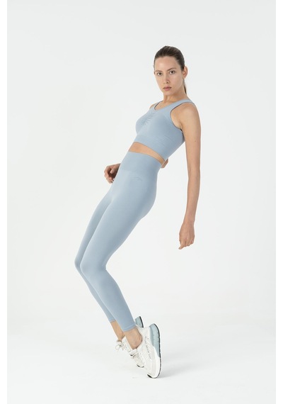 Maraton Slimfit Kadın Düz Yaka Mavi Bra Mavi