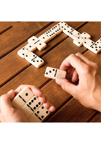 Lüks Deri Kutulu Premium Domino Seti 28 Parça Spinner Lı Çift 6 Taş 2-4 Oyuncu Yeni Yıl Hediyesi B