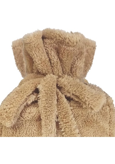 Kahverengi El Cepli Peluş Sıcak Kılıflı Sıcak Su Torbası 19x37 Cm