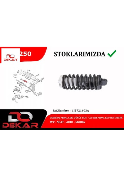 Debrıyaj Pedal Gerı Donus Yay Tkm. Volkswagen-seat-skoda-audı Dekar 1j2721403a