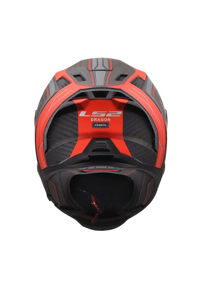 Ls2 Dragon Karbon Subıc Kırmızı Kask Kırmızı