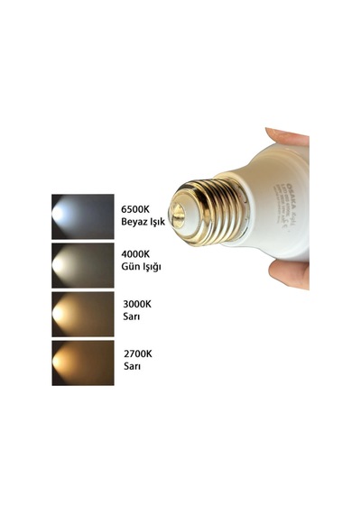 6 Adet Osaka 10w 75w Beyaz Işık 6500k E27 Duylu Kalın Duy Led Ampul