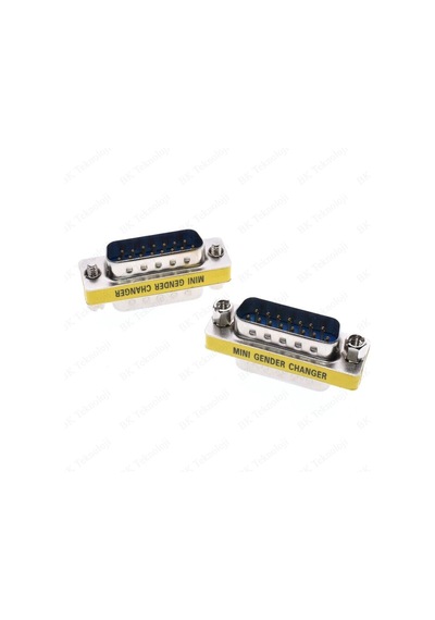 DB15 Erkek - DB15 Erkek Mini Cinsiyet Değiştirici Adaptör