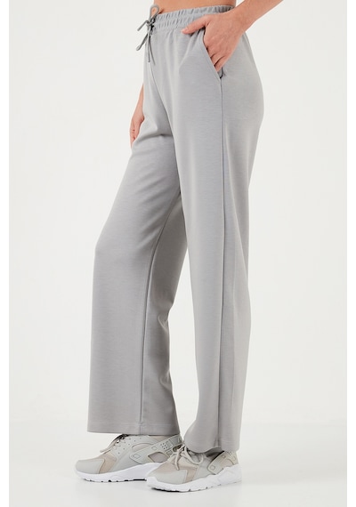 Lela Streç Bol Paça Regular Fit Oysho Kumaş Bayan Eşofman Altı 5865881 Gri