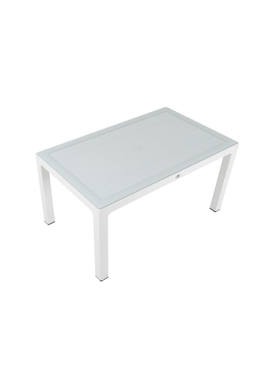 Mandella 90x150 Elit Rattan Masa Camlı Beyaz Diğer