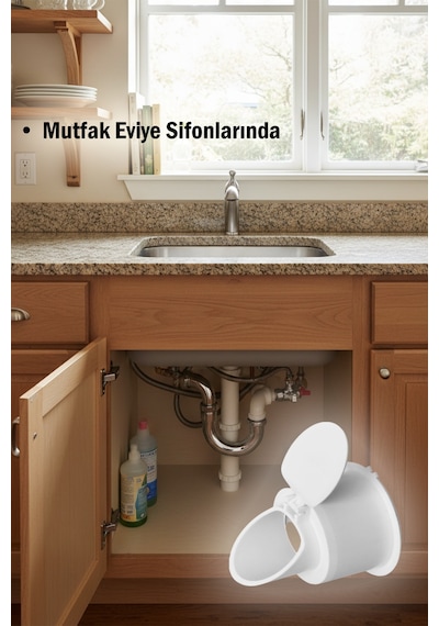 Muffmatik Silikon Çekvalf Gider Tıkacı Koku Böcek Önleyici Evye Makine Kapak 8 cm