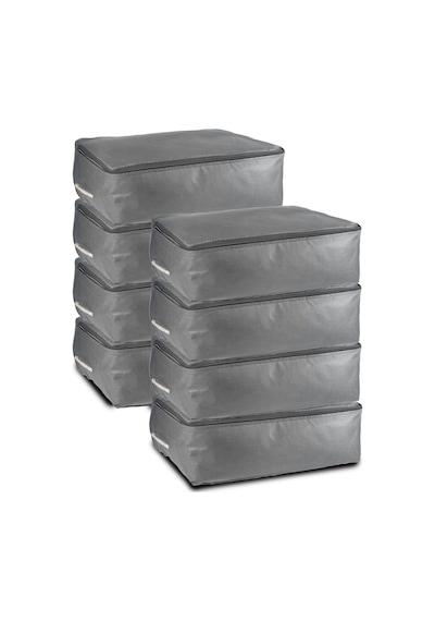 8'li Set 53x44x20 Cm Home Organizer Çekyat & Baza Altı Düzenleyici Hurç Antrasit