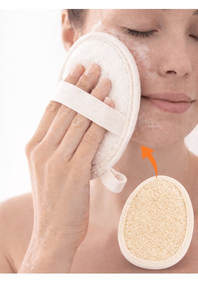 Beylini Kabak Yüz Eldiven Lifi Peeling Cilt Temizleme Banyo Duş Kesesi