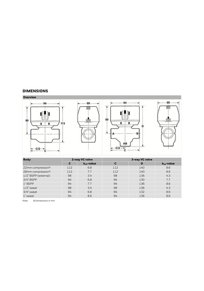 Honeywell Vczmu6000/u 3 Yollu Vana Gövdesi 11/4'' - Dış Diş