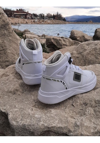 Dunlop 2238-2243 Beyaz, Fuspetli Ortapedik Boğazlı  Basket Spor Ayakkabı AYKSAYAK-000499