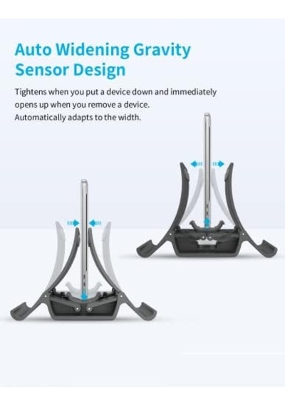 Momax Dikey Dizüstü Bilgisayar Standı Tutucu, Arch Gravity Otomatik Kilitleme Tutucu Depolama Yuvası, Masa Düzenleyici İçin Yer Tasarrufu, Tüm Macbook/ipad/dell/chromebook'a Uyar, Çift Dizüstü