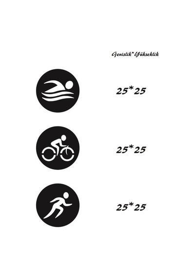 Triatlon Duvar Dekoru Ahşap Duvar Tablo Mdf Duvar Süsü
