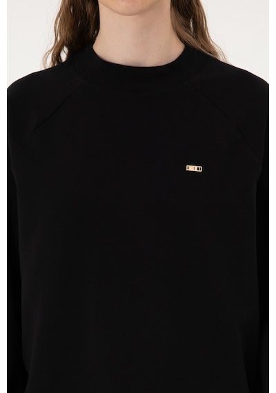 U.S. Polo Assn. Kadın Siyah Regular Bisiklet Yaka Basic Sweatshırt 50313610-VR046