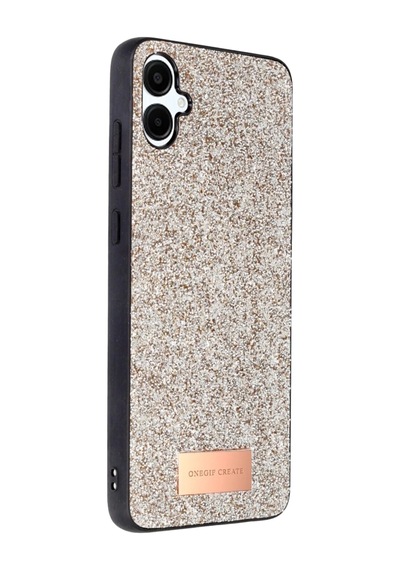 Onegif - 890 - Samsung Galaxy A06 Bright Simli Kapak - Edntrend - - Gold