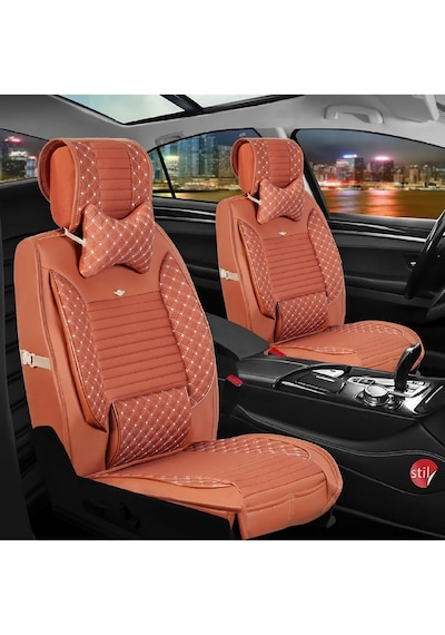 Kia Ceed Eski Uyumlu Lüks Deri Oto Koltuk Kılıfı Ön Arka Takım Elit Model Tarçın Fs