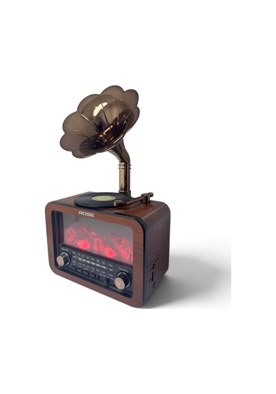 Rose Sp-450 Nostaljik Radyo Bluetooth/usb/sd Kart Girişli Şömine Efektli