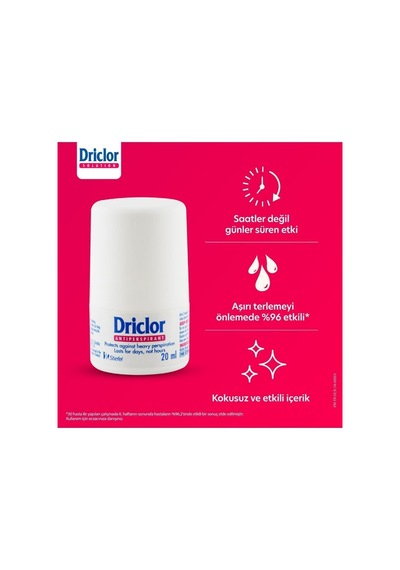 Driclor Antiperspirant Roll-on 20 Ml 3 Adet