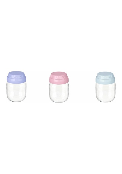 3 Adet Vintage Dekoratif Cam Kavanoz 425ml - 14,3 Cpr-8107-3bc09