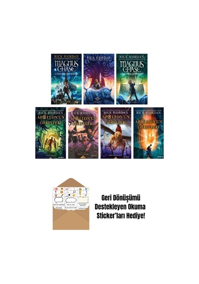 Apollonun Görevleri Magnus Chase Ve Asgard Tanrıları Seti 7 Kitap + Okuma Sticker'ları