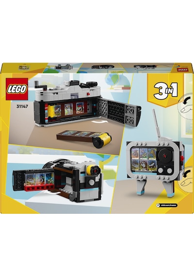 LEGO® Creator 3’ü 1 Arada Retro Fotoğraf Makinesi 31147 - 8+ Yaratıcı Oyuncak Yapım Seti  (261 Parça)