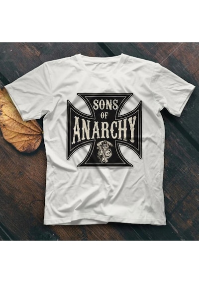 Startmore Sons Of Anarchy Beyaz Unisex Tişört T-shirt Beyaz