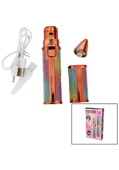 Go İthalat 2ın1 Başlı - Simli - Ruj Model - Usb Şarjlı Yanak - Burun Tüy Alma Makinesi