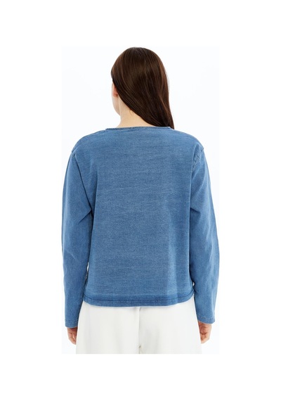 Selectmoda Kadın Denim V Yaka Önden Cepli Bağlama Detaylı Ceket/hırka Mavi Selectmoda Kadın Denim V Yaka Önden Cepli Bağlama Detaylı Ceket/hırka Mavi