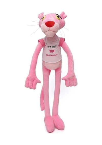 Pembe Panter Peluş 65cm Tişörtlü Pelüş Figür Oyuncak Hediyelik PEMBE