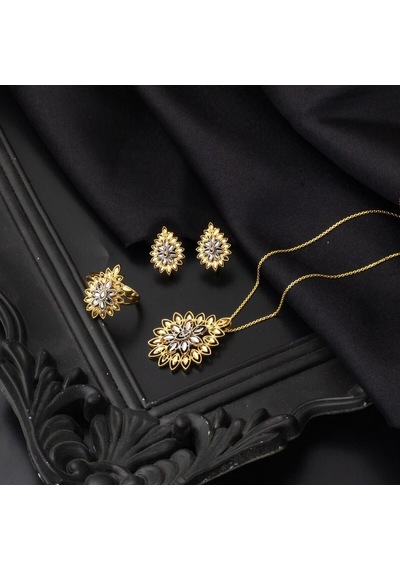 Bilezikci Yaşam Çiçeği 14 Ayar Altın Spor Set Stlbs14k30084