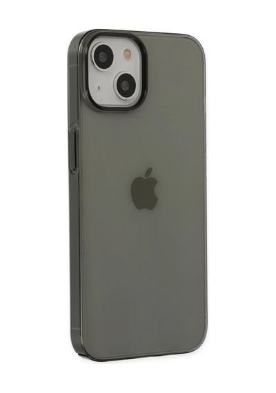 Apple Uyumlu iPhone 14 Plus Uyumlu Kılıf Pc Sert Şeffaf Kapak - Siyah