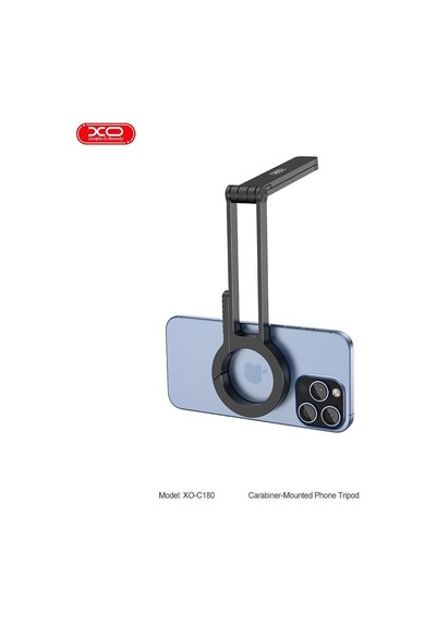 C180 Karabina Montajlı 360 Dönebilen Telefon Tripodu - Manyetik Telefon Standı