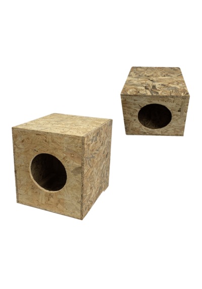 Reyo Kedi Evi Dış Ortam Uygun Ahşap Kedi Evi Osb 40x30x30 Cm - Cat05