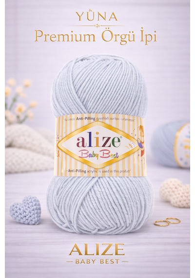 Baby Best Bebek Şal Bluz Bistuyer %10 Bambu Örgü İpi 224 Açık Gri