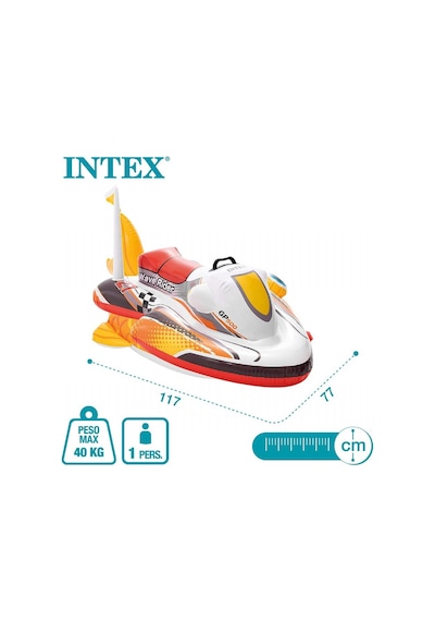 İntex 57520 Su Bisikleti Turuncu Çocuk Binici 117x77 Cm Çok Renkli
