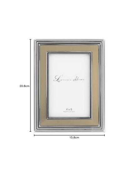 10cm By 15cm - 10cm By 15cm Silver Plated Metal Picture Brushed Gold Inner Panel
