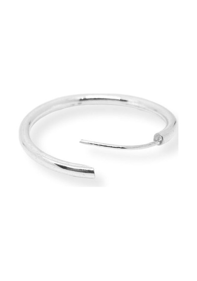 Oya Silver Gümüş Halka Küpe 3mm Kalınlık-3x3cm